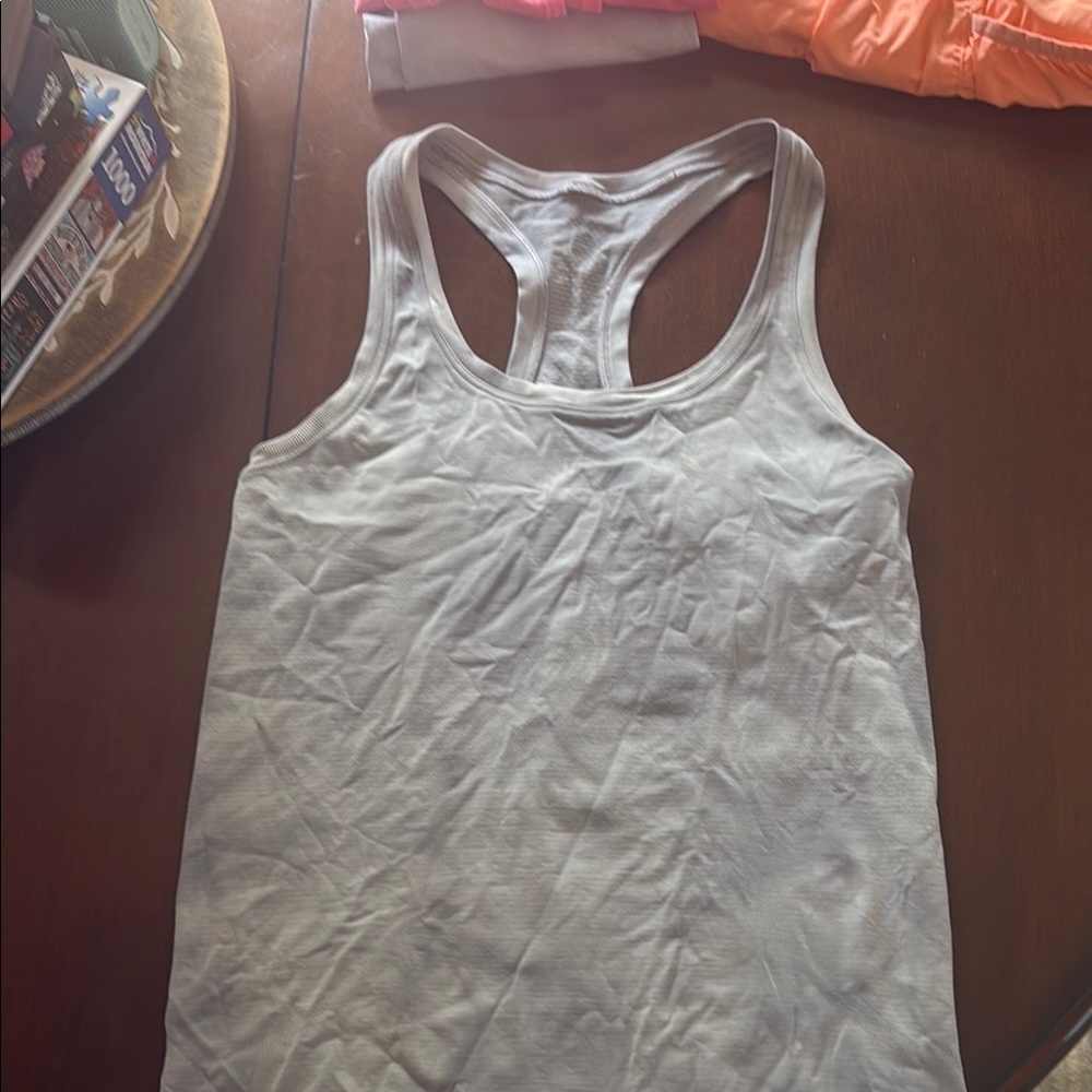 Lululemon Athletica Gray Fitted Tank Top